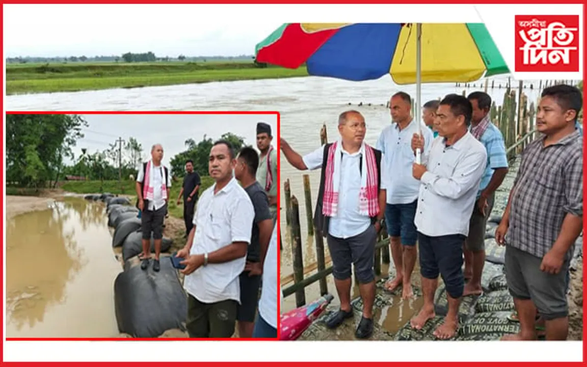 জোনাইত বান খহনীয়া পৰিদৰ্শন বিধায়ক ভূৱন পেগুৰ