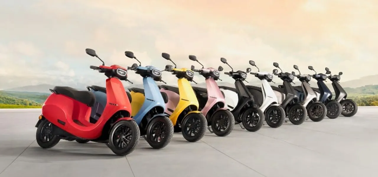 Ola Electric Scooter in colours