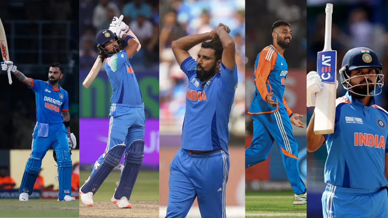 ICC best team oh champions trophy 2025 team india players