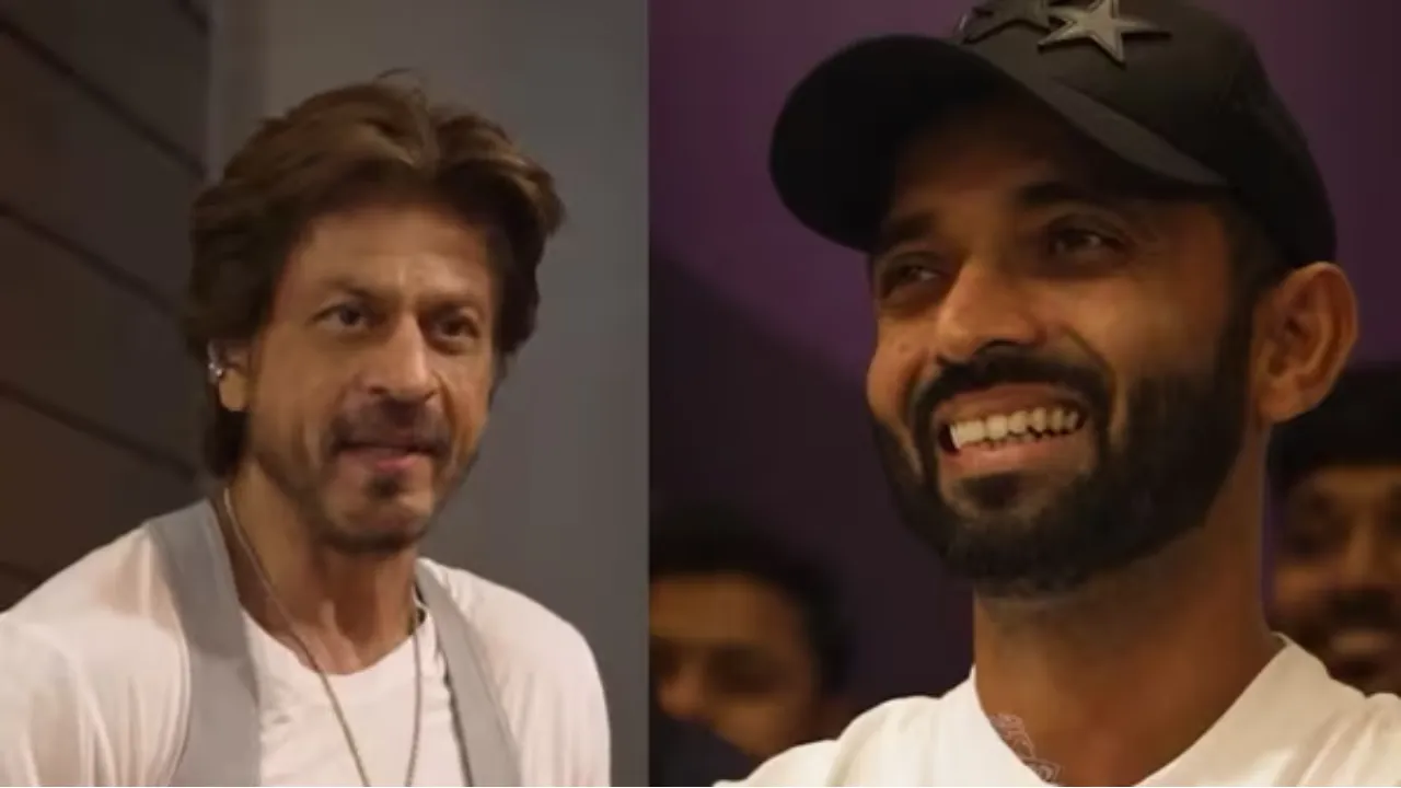 shahrukh khan meet ajinkya rahane ipl 2025