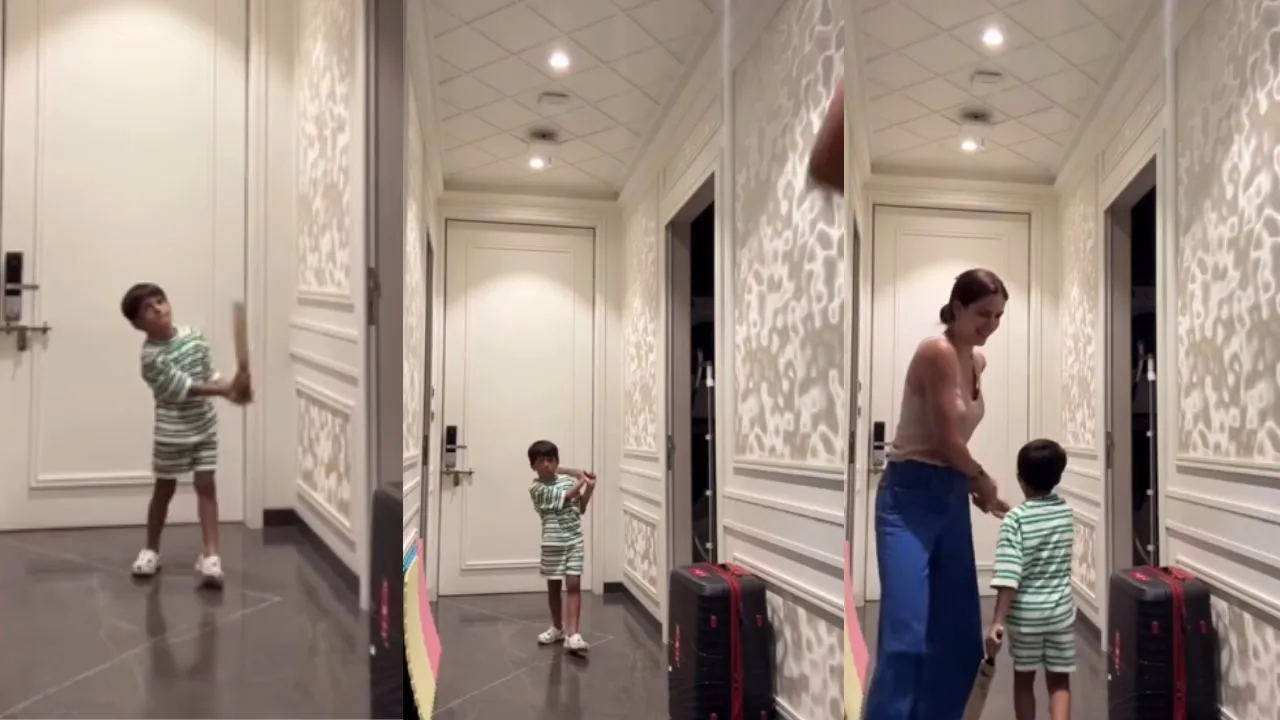 hardik pandya son playing cricket