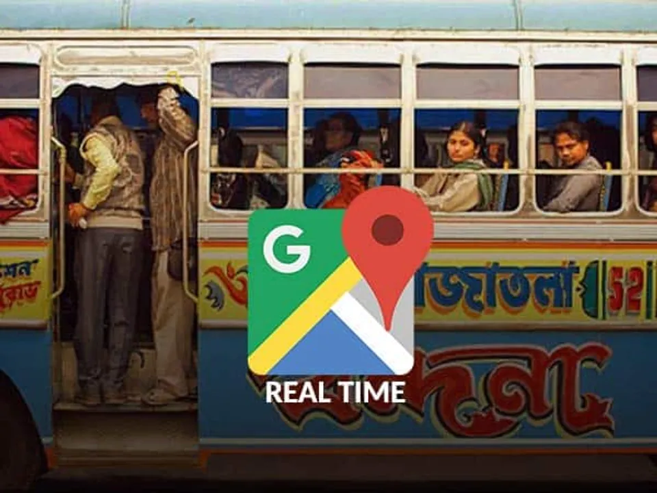 google maps provides real time bus info in kolkata