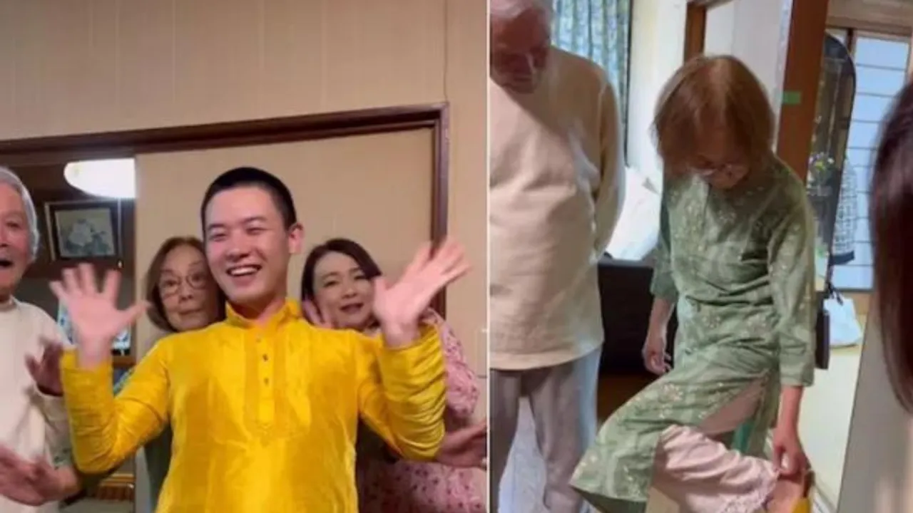 Watch Japanese Women Reaction On Wearing Indian Kurta First Time