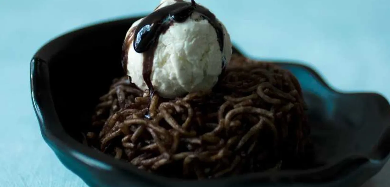 Ramp up your chocolate fix with Chocolate crispy noodles @Taiki