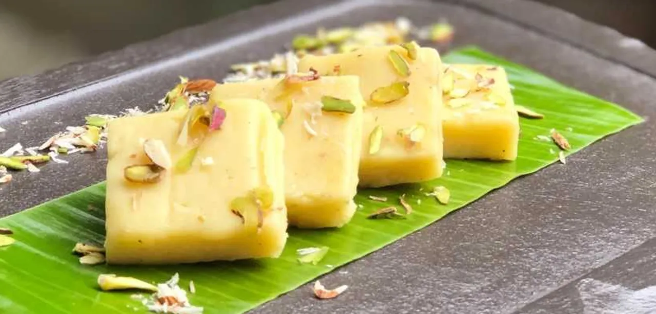 Appetizing malai burfi recipe by Chef Anand