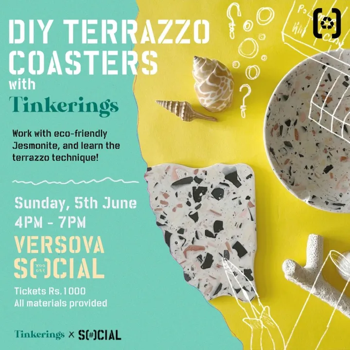 DIY Terrazzo Coasters Workshop at SOCIAL Versova on World Environment Day 