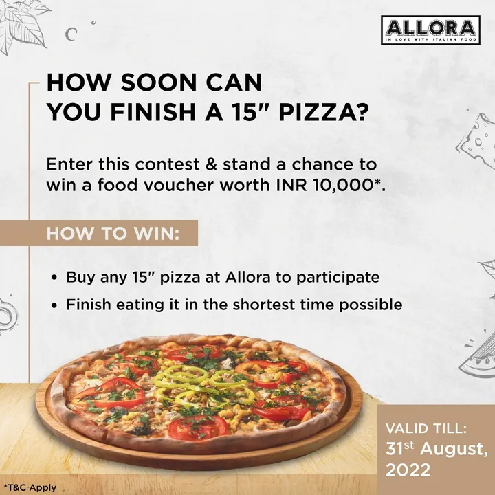 Pizza Eating Contest at Allora 