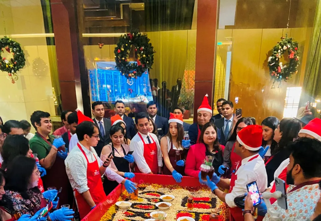 Jingle and Mingle’ at the traditional Cake Mixing ceremony at Crowne Plaza New Delhi Okhla  