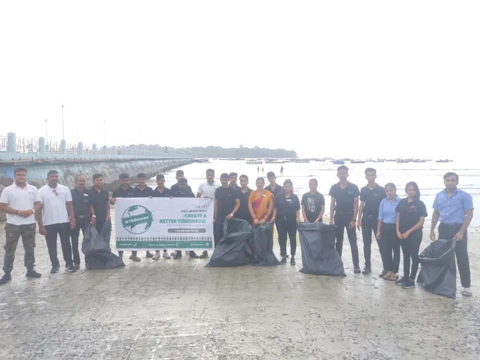 TSG Hotels & Resorts organized beach clean-up drive at Marina Park, Port Blair for environmental and marine conservation