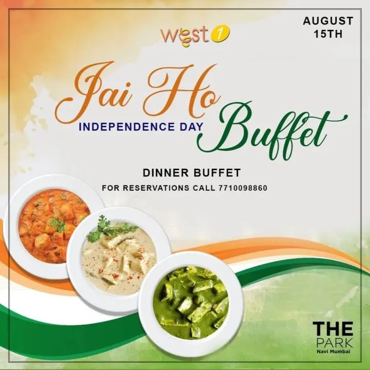 Wallow in a Culinary Exhibit at "Jai Ho Buffet" on Independence Day at The Park, Navi Mumbai!