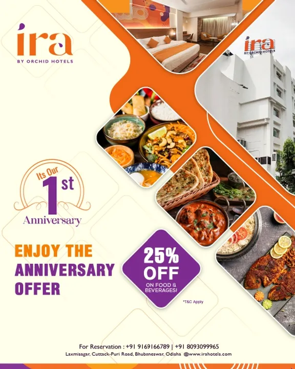 IRA by Orchid Bhubaneswar Celebrates 1st Anniversary with Exclusive Offers