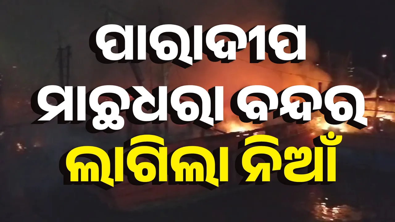  ପାରାଦୀପ ମାଛଧରା ବନ୍ଦରରେ ଭୟଙ୍କର ଅଗ୍ନିକାଣ୍ଡ Photograph: (kanak news) 