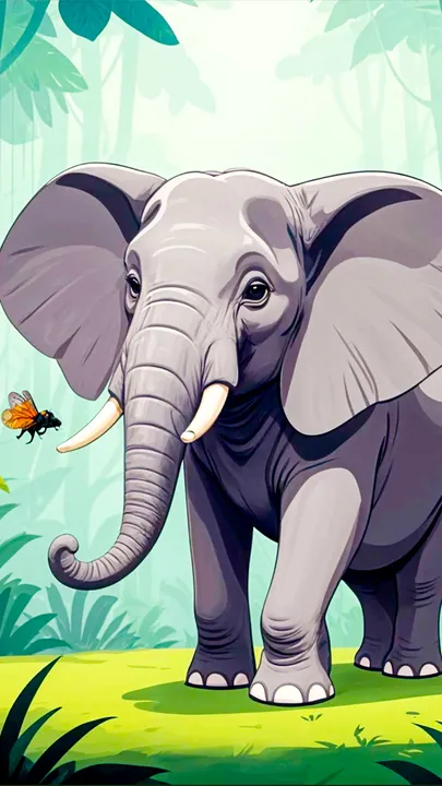 Hindi Jungle Story The Fly and the Elephant (1)