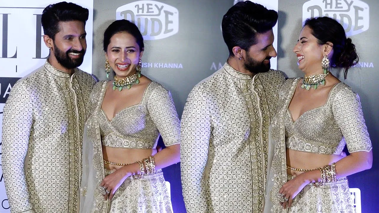 Sargun and Ravi at Fashion shines at ELLE Graduates Awards 2024