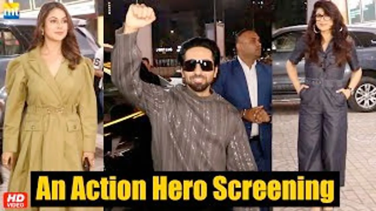 An Action Hero Screening With Ayushmann Khurrana, Shehnaaz Gill, Tahira Kashyap And Other Celebs