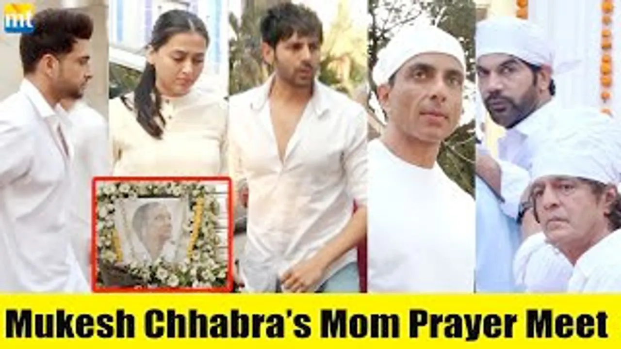 Kartik Aaryan, Tejasswi-Karan, Sonu Sood, Rajkummar Rao And Others At Mukesh Chhabra's Mom PRAYER Meet