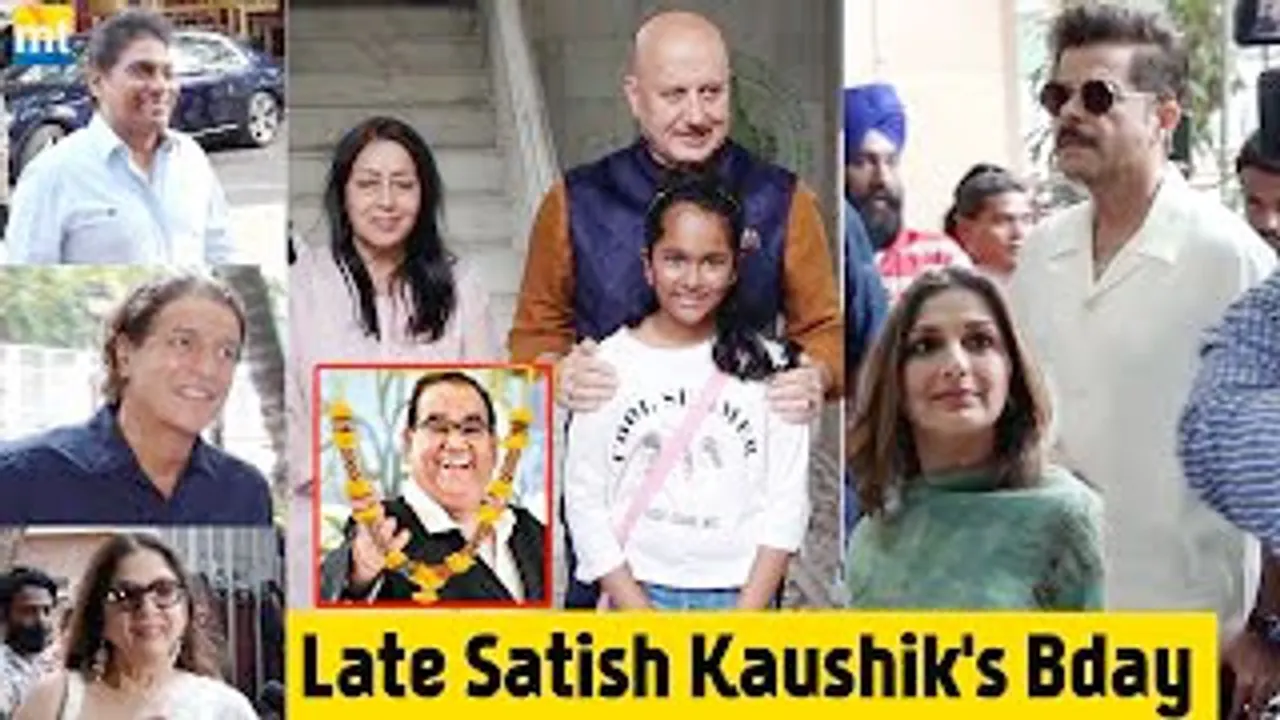 Anil Kapoor, Sonali Bendre, Johnny Lever And Others At LATE Satish Kaushik's Memorial Ceremony Hosted By Anupam Kher