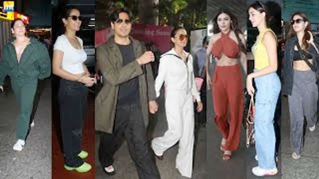 Sidharth Malhotra-Kiara Advani, Sonia Balani, Ananya Panday, Rhea Chakraborty, Aditi Rao Hydari, Jasmin Bhasin And Others Celebs Spotted At The Airport