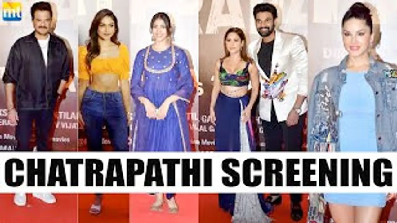 The Kerala Story Fame Yogita Bihani, Nushrratt Bharuccha, Sreenivas Bellamkonda, Sunny Leone, Anil Kapoor And Others At Chatrapathi Screening