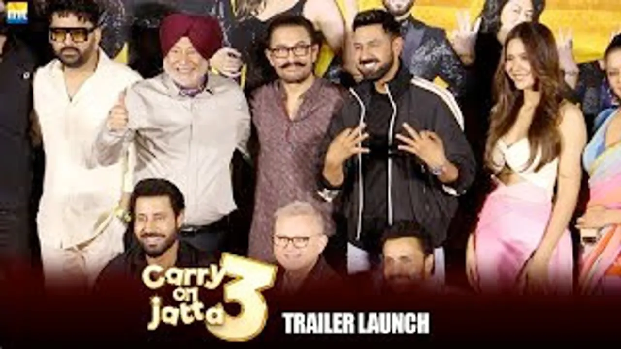 Aamir Khan, Kapil Sharma, Gippy Grewal, Sonam Bajwa And Others At Carry On Jatta 3 Trailer Launch - Uncut Video