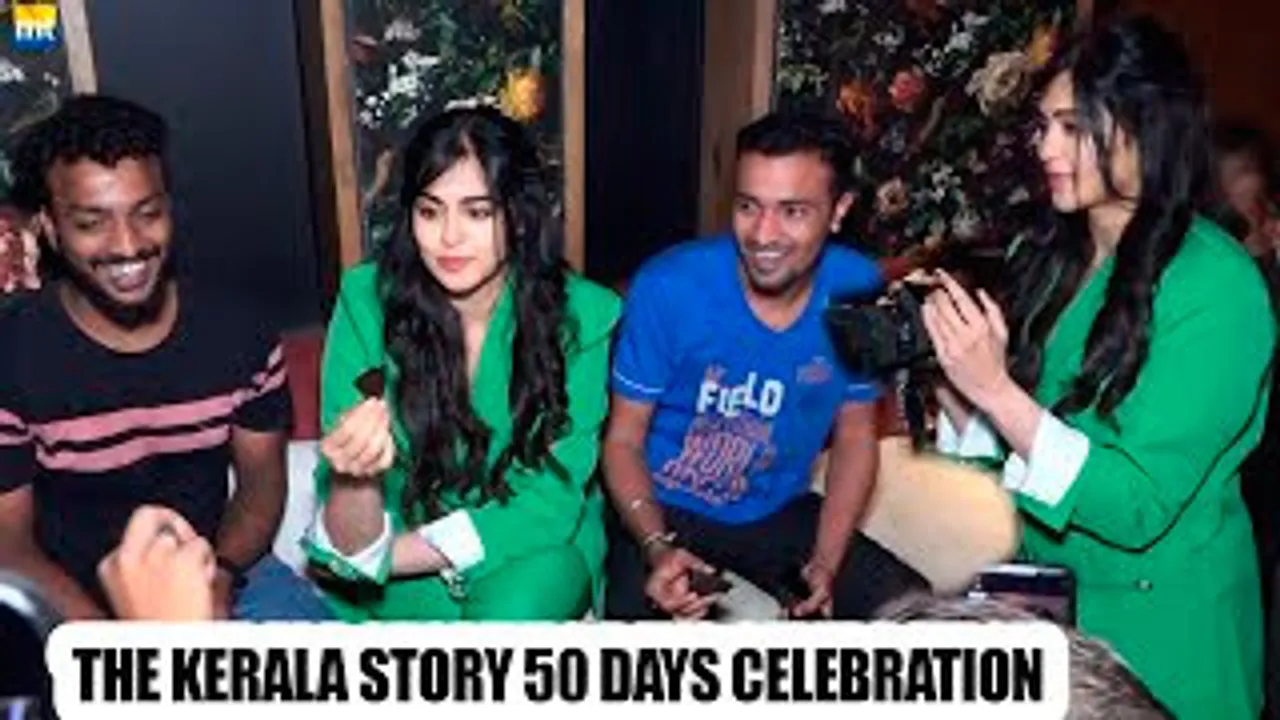 Adah Sharma Celebrates Success Of 50 Days Of The Kerala Story With Cake Cutting With Paps