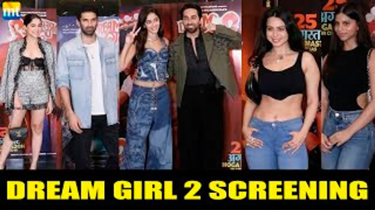 Ayushmann Khurrana, Ananya Panday, Aditya Roy Kapur, Suhana Khan, Avneet Kaur And Others Attend Dream Girl 2 Screening