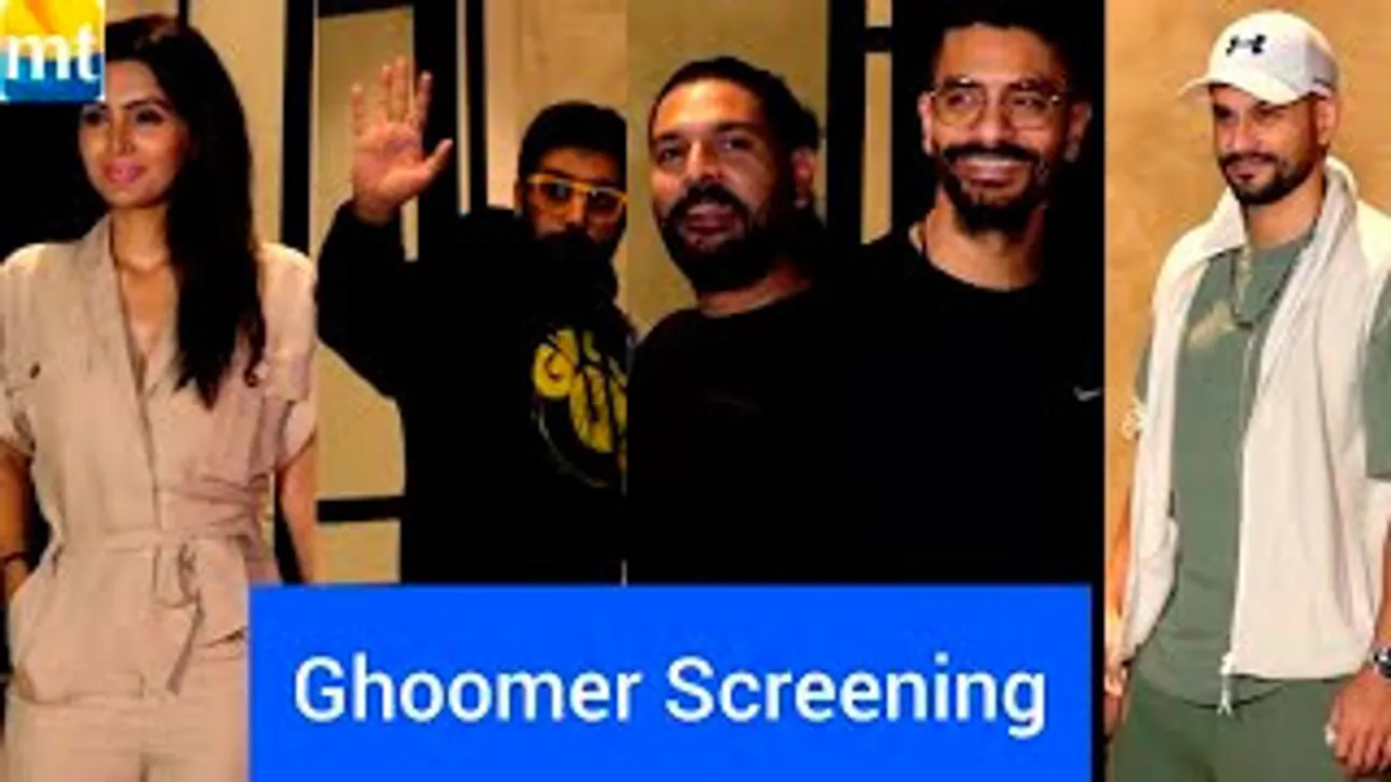 GHOOMER Screening | Abhishek Bachchan, Saiyami Kher, Yuvraj Singh, Neha Dhupia-Angad Bedi And Others Celebs Arrive For The Event