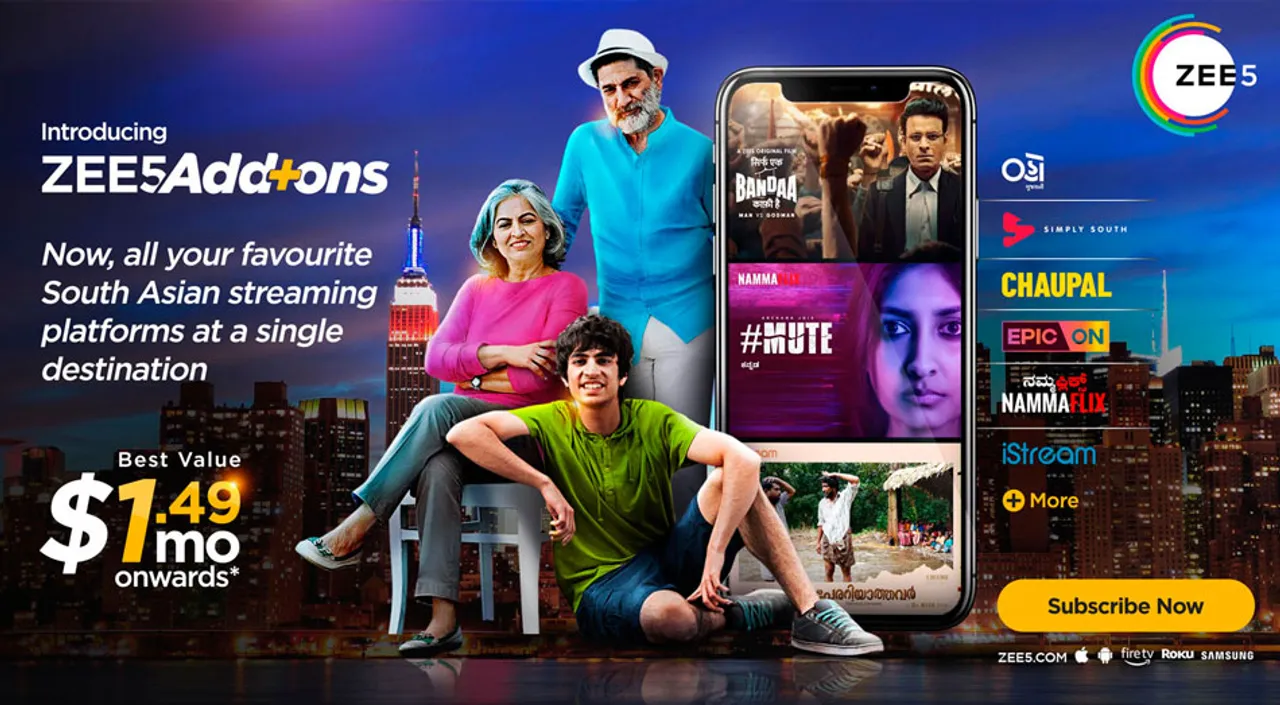 ZEE5 Global Launches Add-Ons in the US; Unique India-US Referral Programme To Roll Out Soon