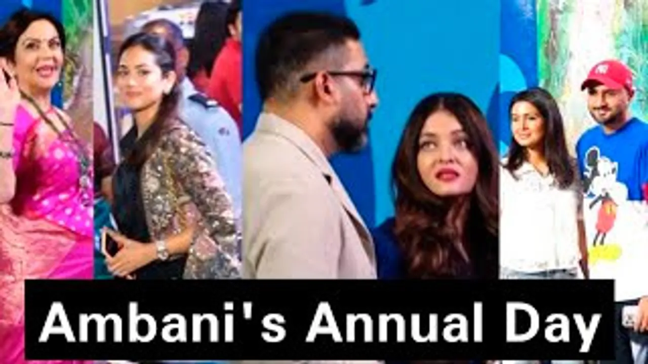 Aishwarya Rai-Abhishek Bachchan, Mira Kapoor, Harbhajan Singh And Celebs At Ambani International School's Annual Day