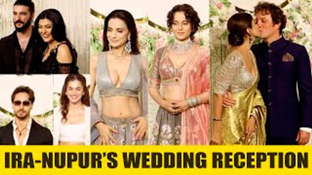 Kangana Ranaut, Shriya Saran's Lip Kiss, Tiger Shroff, Sushmita Sen With BF, Taapsee Pannu, Ameesha Patel & Celebs At Ira Khan's Wedding Reception