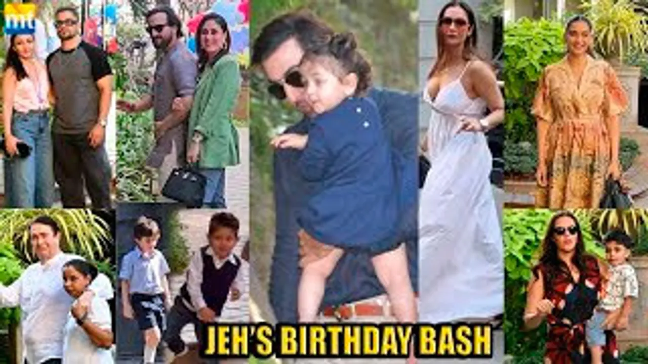 Ranbir Kapoor, Kareena Kapoor-Saif Ali Khan, Sonam Kapoor, Malaika Arora & Others at Jeh's Birthday Bash