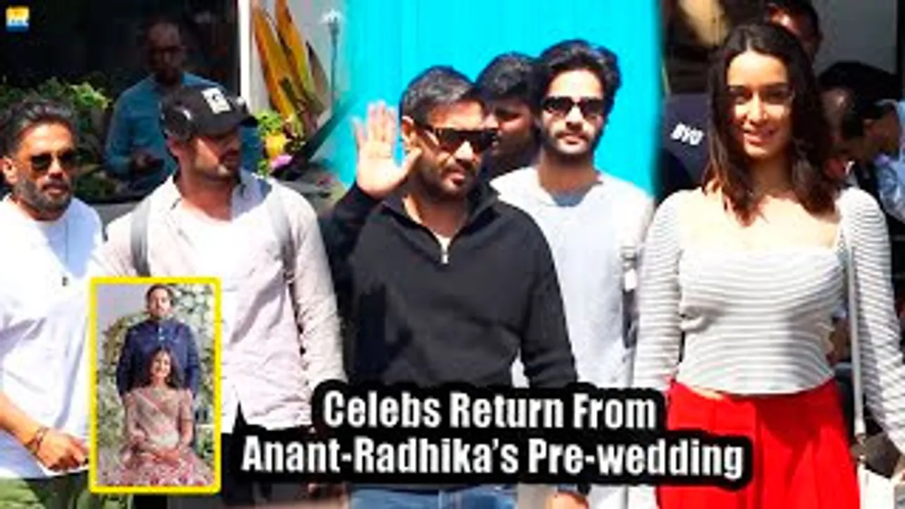 Ajay Devgn, Shraddha Kapoor, Suniel Shetty Returned Mumbai After Attending Anant-Radhika's Pre-Wedding