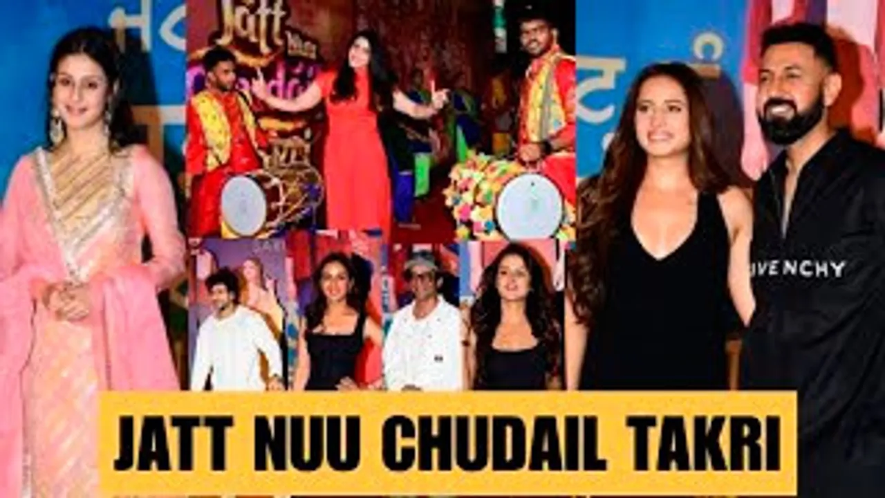 Jatt Nuu Chudail Takri Screening With Mannara Chopra, Gippy Grewal, Sargun Mehta, Jasmin Bhasin, Isha Malviya, Sunil Grover & Celebs