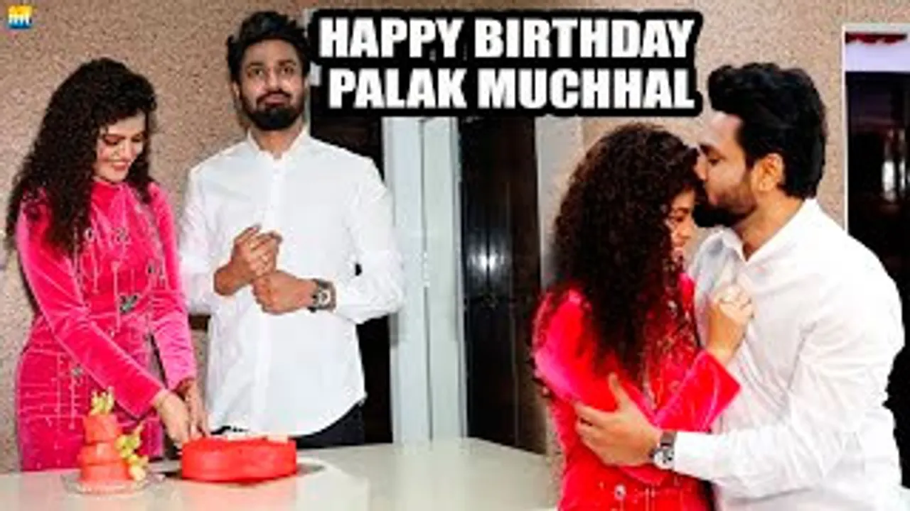 Singer Palak Muchhal Celebrating Her Birthday With Hubby Mithoon & Media