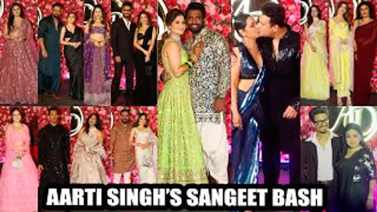 Arti Singh's Sangeet Bash - Ankita Lokhande-Vicky Jain, Rashami Desai, Yuvika Chaudhary, Bharti Singh & Celebs At The Bash