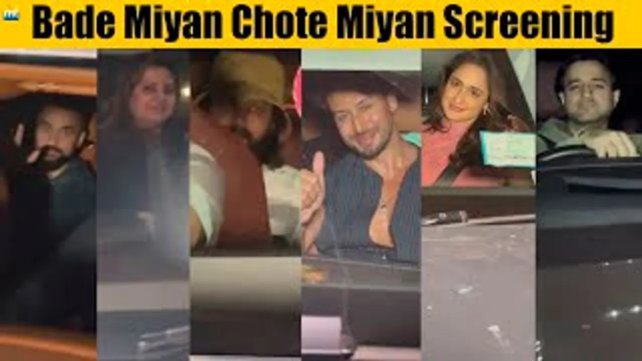 Tiger Shroff, Riteish Deshmukh-Genelia Deshmukh, Shilpa Shetty-Raj Kundra, Pragya Jaiswal, Siddharth Anand & Celebs At Bade Miyan Chote Miyan Screening