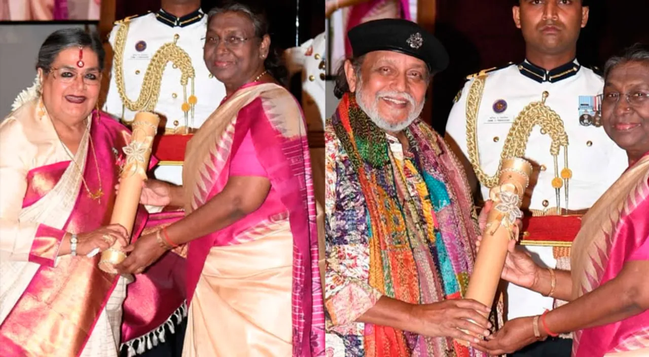 Legendary Mithun Chakraborty and Singer Usha Uthup Conferred With Padma Bhushan Honours By The President 