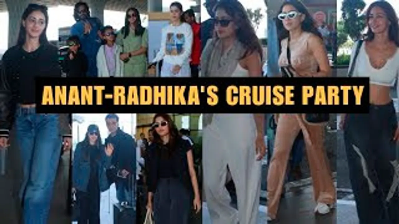 Janhvi Kapoor, Ananya Panday, Disha Patani, Sara Ali Khan, Karisma Kapoor-Kareena Kapoor & Celebs Leave For Anant Ambani-Radhika Merchant Cruise Party