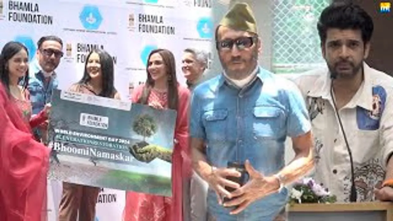 Jackie Shroff, Karan Kundrra, Amruta Fadnavis, Esha Deol, Nitanshi Goel & Others At A Tree Plantation Event