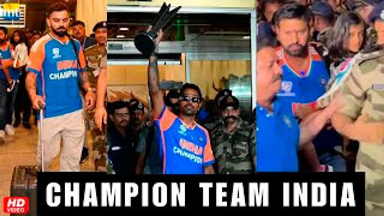 CHAMPION TEAM INDIA Arrives in Mumbai For Victory Parade