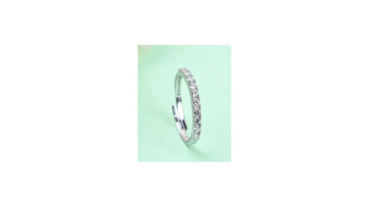 Clara 925 Sterling Silver Rhodium-Plated Ring