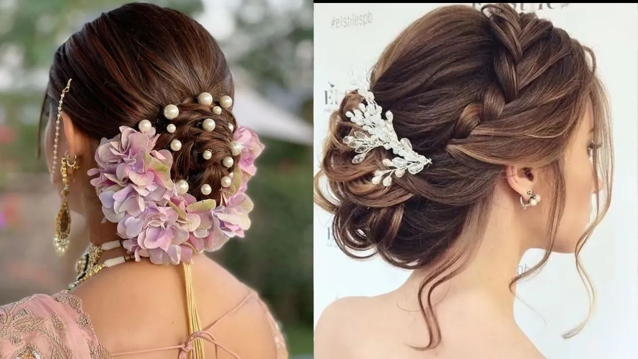 braid bun hair style for indian