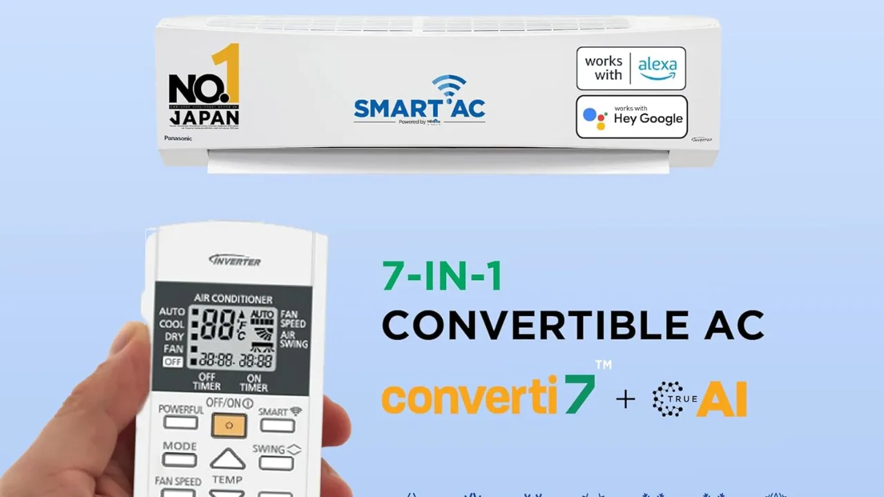 Panasonic 1.5 Ton 3 Star Wi-Fi Inverter Smart Split AC