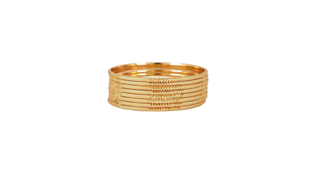 Shining Diva Fashion Gold Bangles for Women