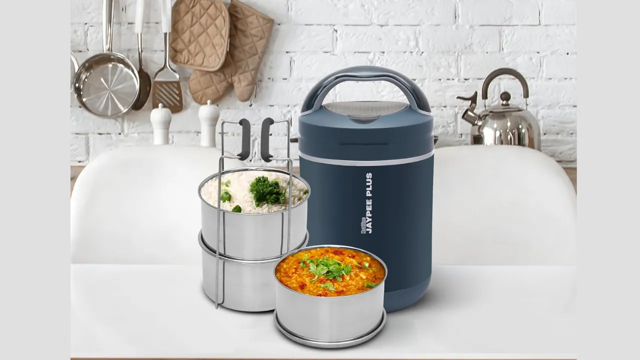 Jaypee Plus Hottline 3-1200 ml Stainless Steel Electric Lunch Box