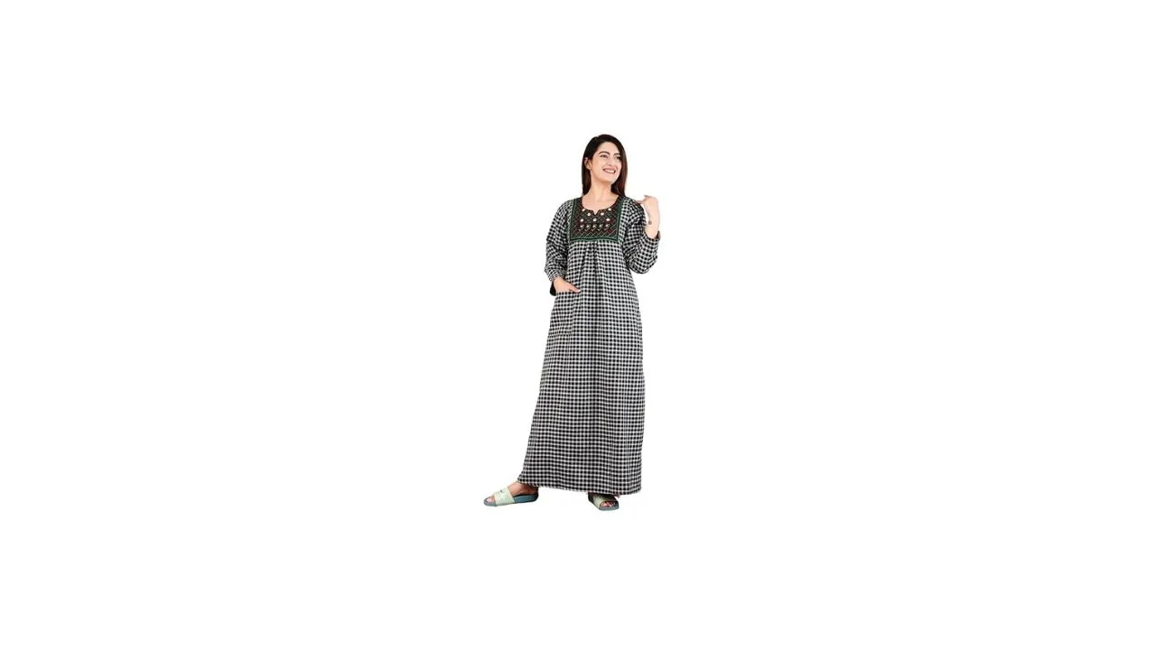 MAYA PRINT Woolen Embroidered Nighty
