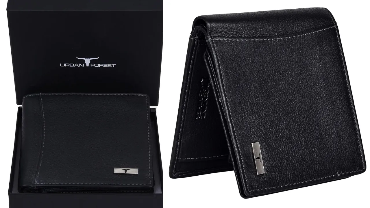 URBAN FOREST Oliver Black Leather Wallet for Men