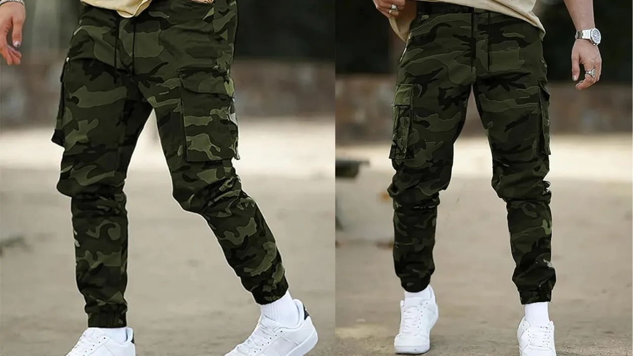 Lymio Green Men Cargo Pants 