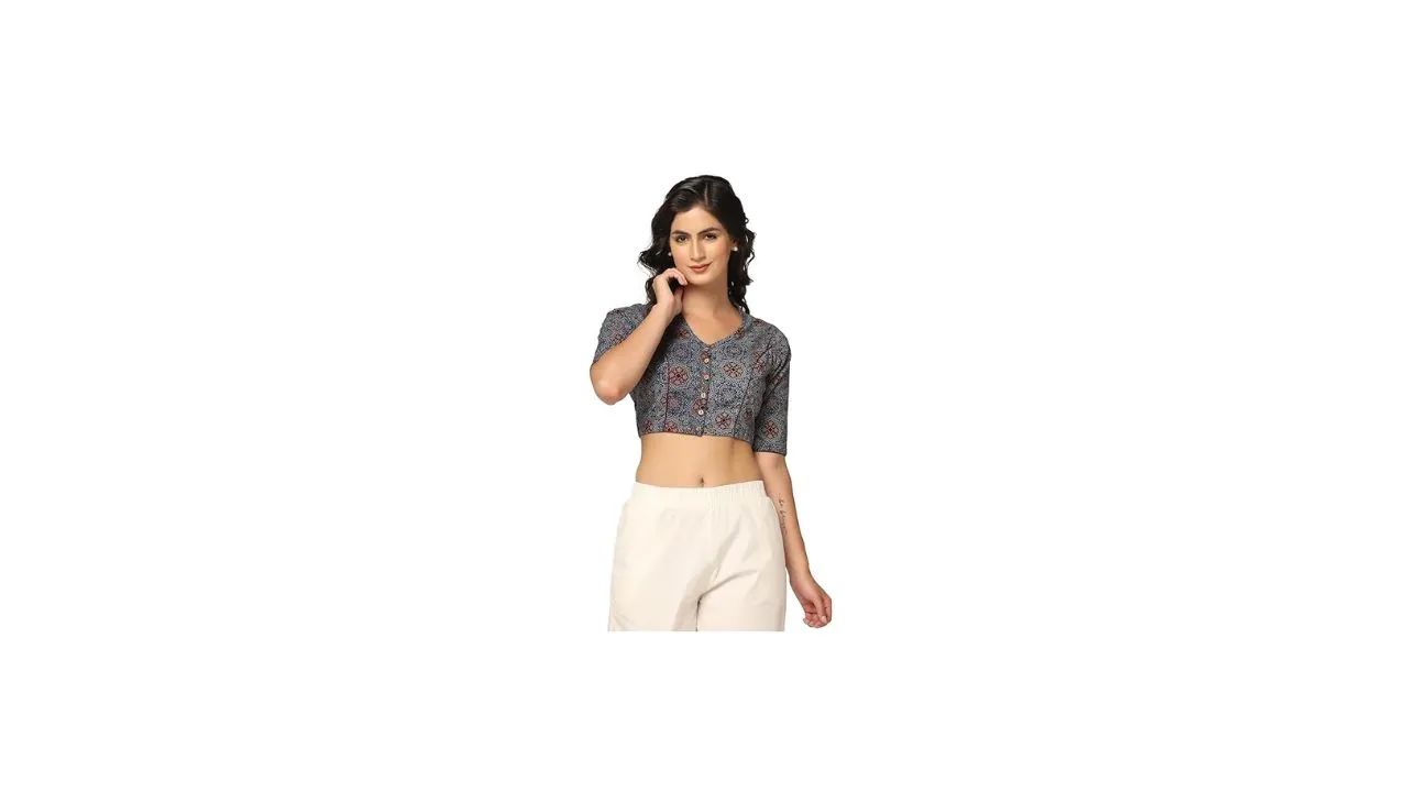 Amazon Brand - Anarva Women Ajrakh Blouse