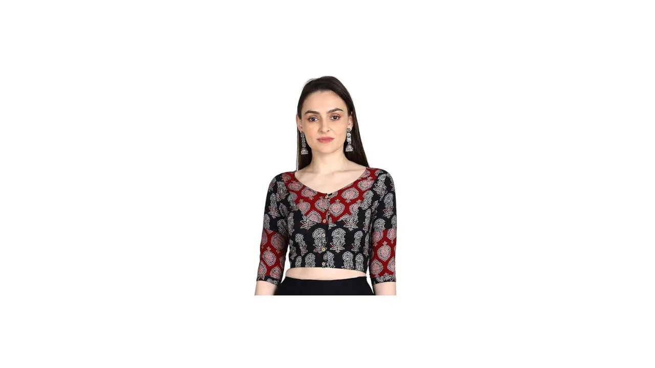THE WEAVE TRAVELLER Ajrakh Blouse